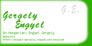 gergely engyel business card